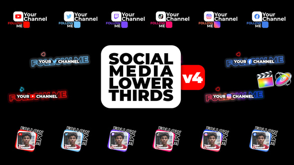 Social Media Lower Thirds v4 alt