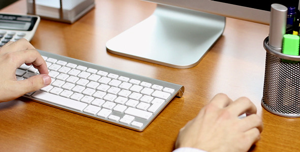 Typing Work On Computer