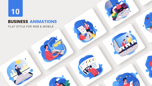 Business Maketing Animations - Flat Concept alt