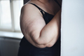 Cut out of lonely fat woman in underwear at home - PhotoDune Item for Sale