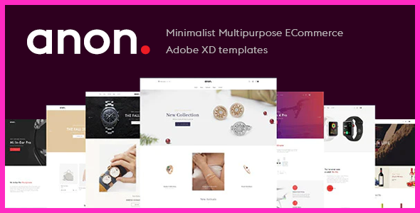 Anon - Minimalist Multipurpose eCommerce Adobe XD templates