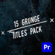 15 Vintage & Grunge Titles | Premiere Pro - VideoHive Item for Sale