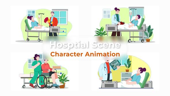 Hospital Scene Character Animation Pack