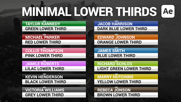 Minimal Lower Thirds