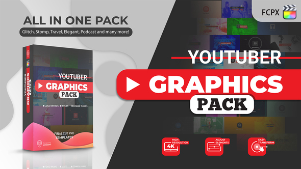 YouTuber Graphics Pack | Final Cut Pro X alt