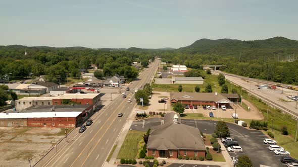 Etowah Tennessee Usa 4k Aerial Drone Footage