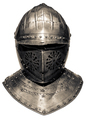 Isolated Medieval Armor Helmet And Gorget - PhotoDune Item for Sale