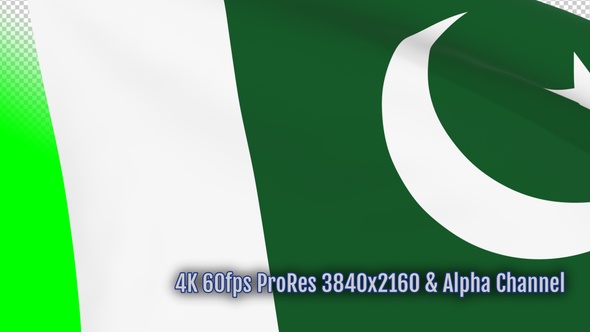 Pakistani waving flag transition