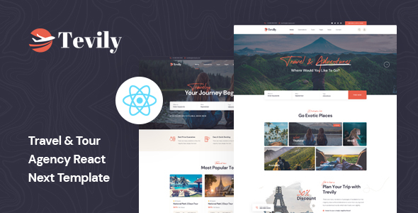 Tevily - Travel & Tour Agency React Next Template