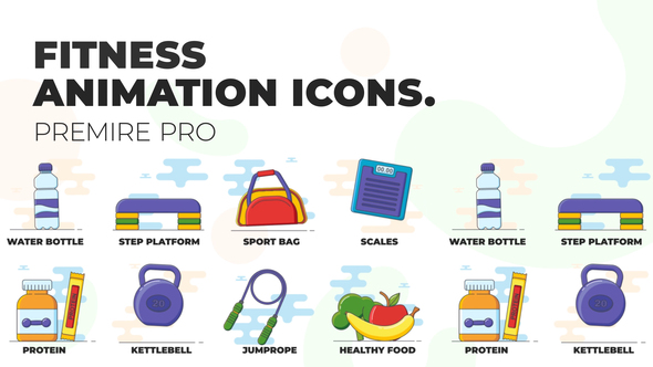 Fitness - Animation Icons (MOGRT)