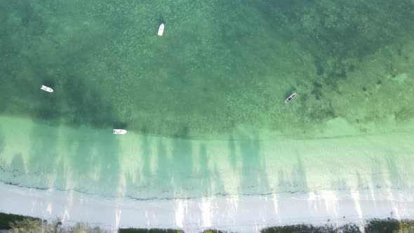 Aerial View of the Ocean Near the Coast of Zanzibar Tanzania