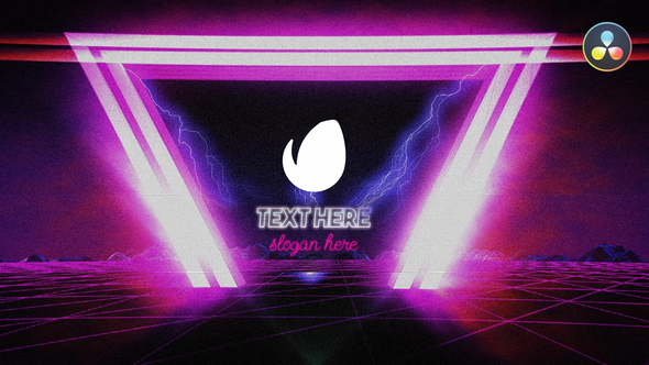 Retro Synthwave Logo Reveal