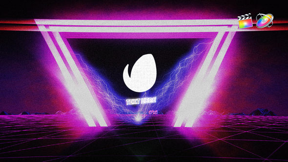 Retro Synthwave Logo Reveal