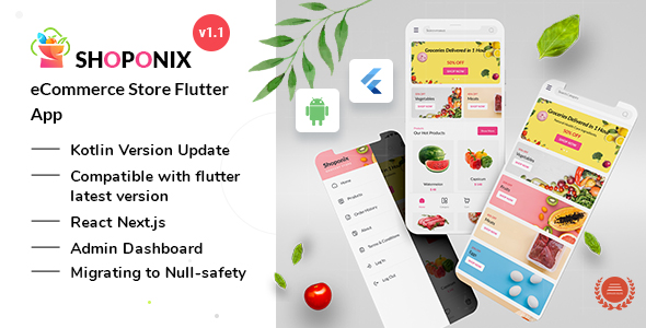 Shoponix - eCommerce Flutter App + React Admin Panel