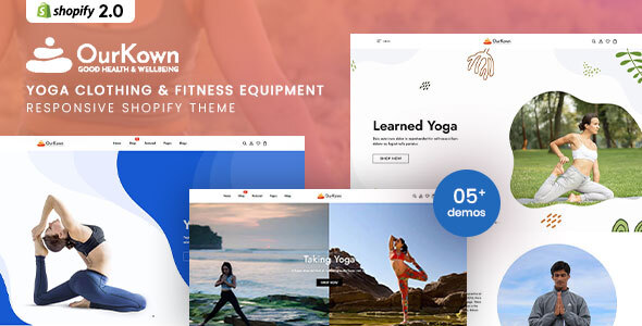 Ourkown - Tema de Shopify para ropa de yoga y equipo de fitness