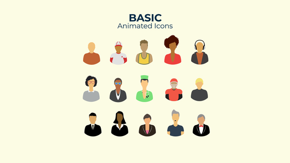 Avatars Flat Design Icons