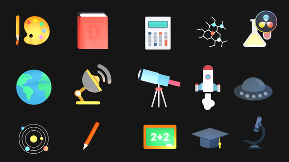 Education and Space Icons