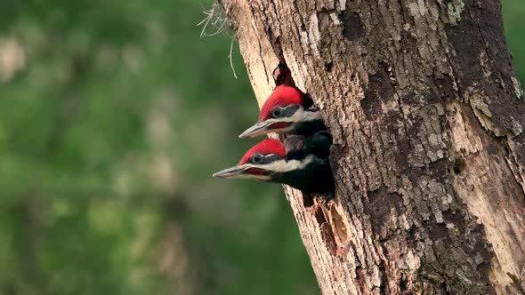 A Pileated Wood Pecker Nest Video Clip