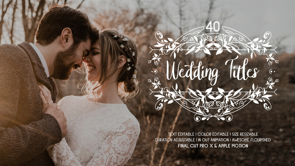40 Flourish Wedding Titles | Final Cut Pro X & Apple Motion alt