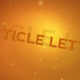 Particle Letters - VideoHive Item for Sale