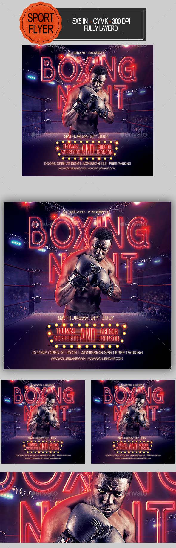 Boxing Game Flyer