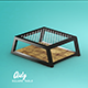 Interior Aisly's square table industrial design Low-poly 3D model - 3DOcean Item for Sale