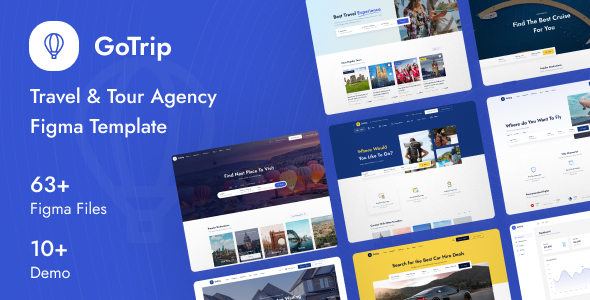 GoTrip – Travel & Tour Agency Figma Template