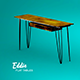 Interior Eddie's flat table industrial design Low-poly 3D model - 3DOcean Item for Sale