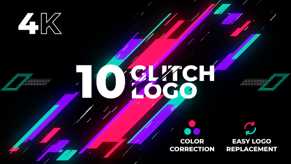 10 Glitch Logo Reveal