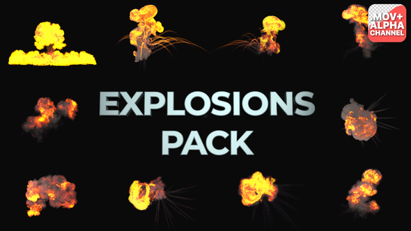 Realistic Explosions Pack | Motion Graphics alt