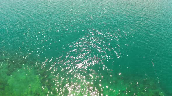 Tropical Landscape with Blue Sea and Coral Reef