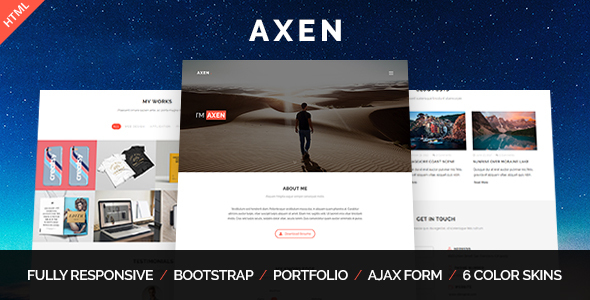 Axen - Personal Portfolio Template