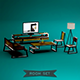 Interior chatroom set industrial design Low-poly 3D model - 3DOcean Item for Sale