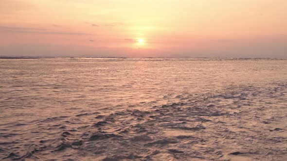 Tarcoles River Orange Sunset Landscape of River Mouth with Nicoya Penensula in the Background, Fast