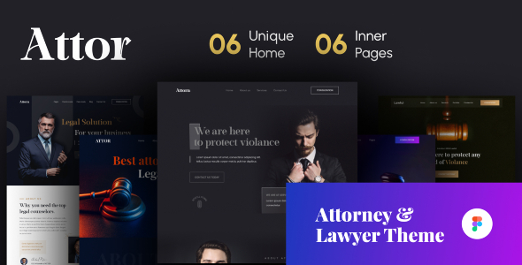 Attor - Attorney & Lawyer Website  Figma Template