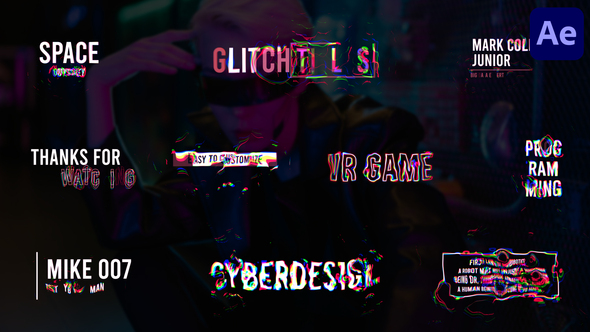 Glitch Liquid Titles | After Effects alt