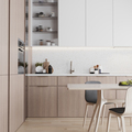 Light modern kitchen interior mock up, 3d render - PhotoDune Item for Sale