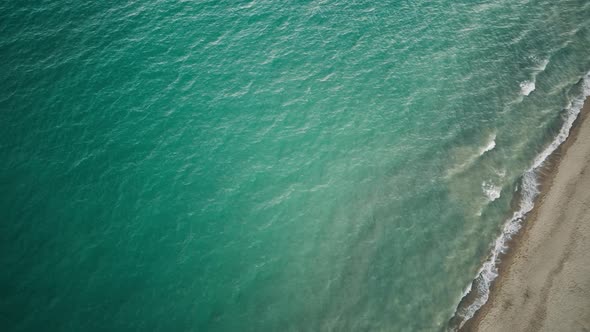 Aerial Shot of Beautiful Sea Top View of the Beach