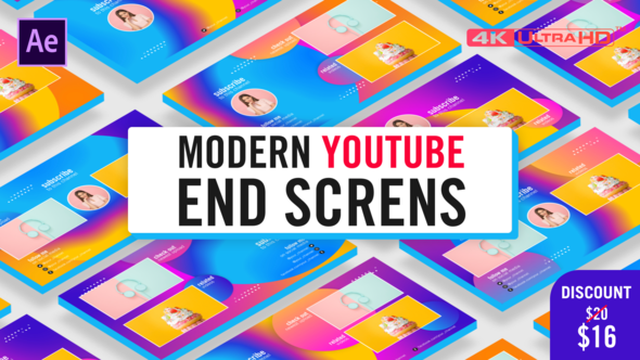 Modern Youtube End Screens