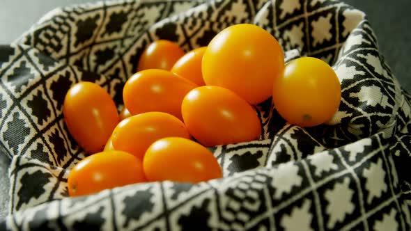 Fresh tomatoes on a cloth 4k