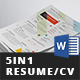 Resume/CV Bundle - 5in1 - GraphicRiver Item for Sale