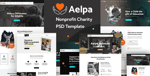 [Download] Aelpa – Nonprofit Charity PSD Template