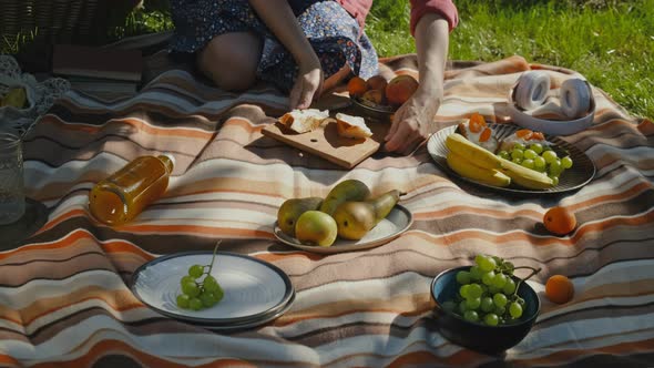 Young Woman Having Summer Picnic