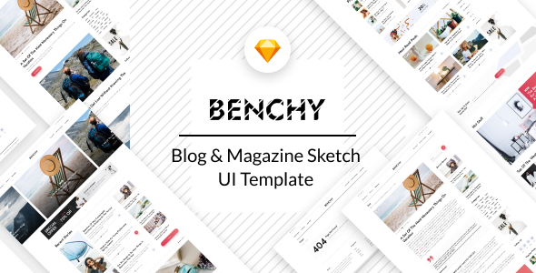 Benchy - Blog & Magazine Sketch UI Template