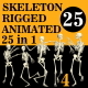 Skeleton Rigged Animated Set 25 in 1 - 3DOcean Item for Sale