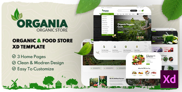 Organia - Organic Foods Store XD Template