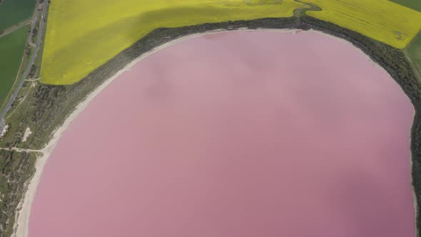 Aerial view of Dimboola lake.