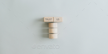  blocks in a conceptual image. Over beige background.