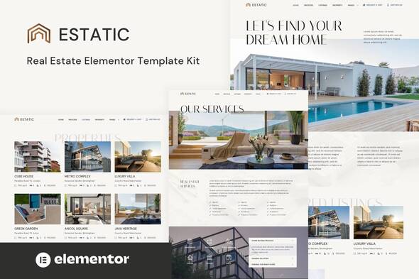 Estatic - Real Estate Elementor Template Kit