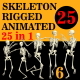 Skeleton Rigged Animated Set 25 in 1 - 3DOcean Item for Sale